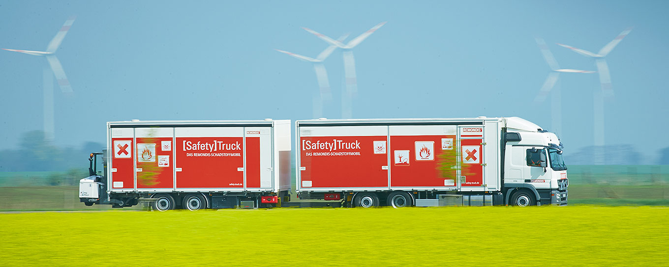 Der [Safety]Truck ist das von REMONDIS speziell für Kommunen entwickelte Schadstoffmobil