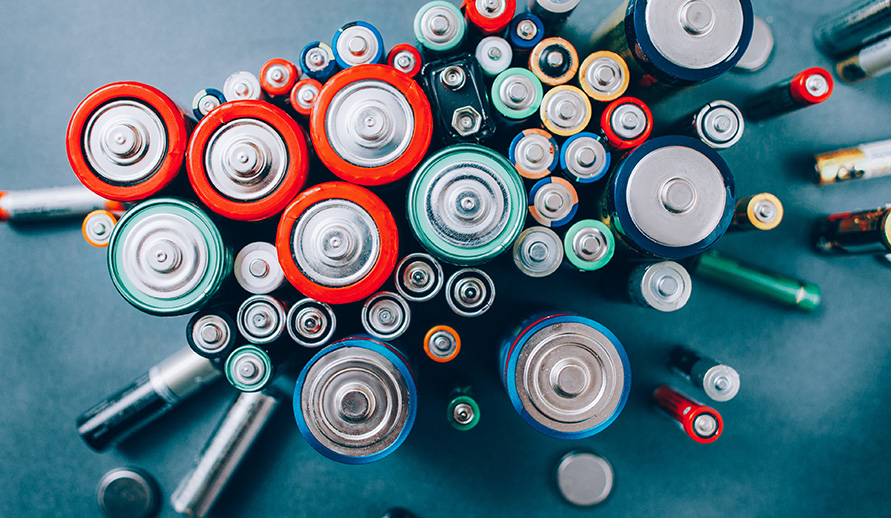 Detailansicht Haushaltsbatterien