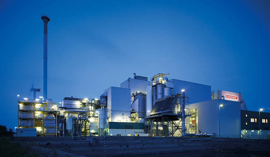 Außenansicht der Sonderabfallverbrennungsanlage Brunsbüttel