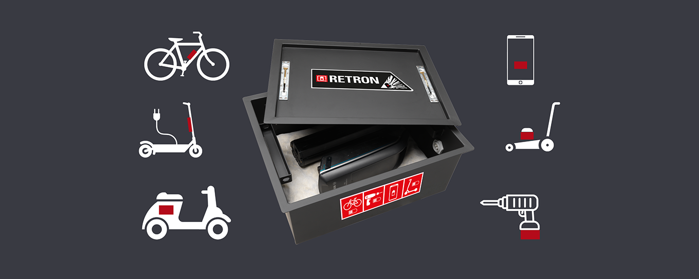 Sicheres Lagern von Lithium-Ionen-Akkus mit der RETRON BOX